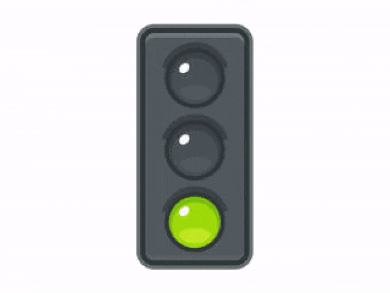 Traffic signal switching lights
